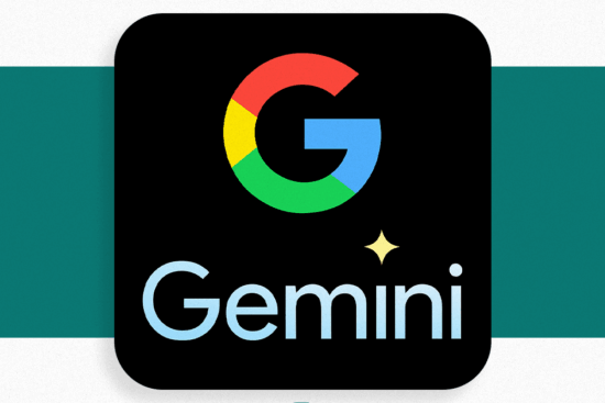 لوگوی گوگل جِمینی با پسزمینه مشکی و نوشته Gemini با فونت مدرن